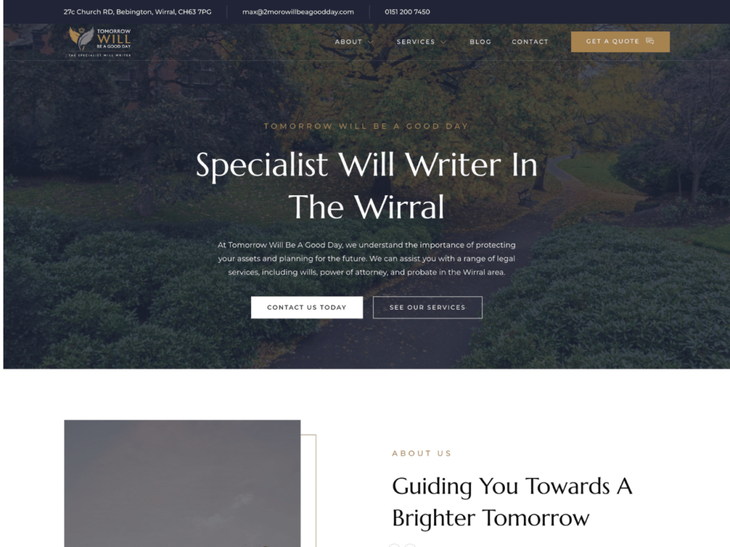 Will Writer Website Design
